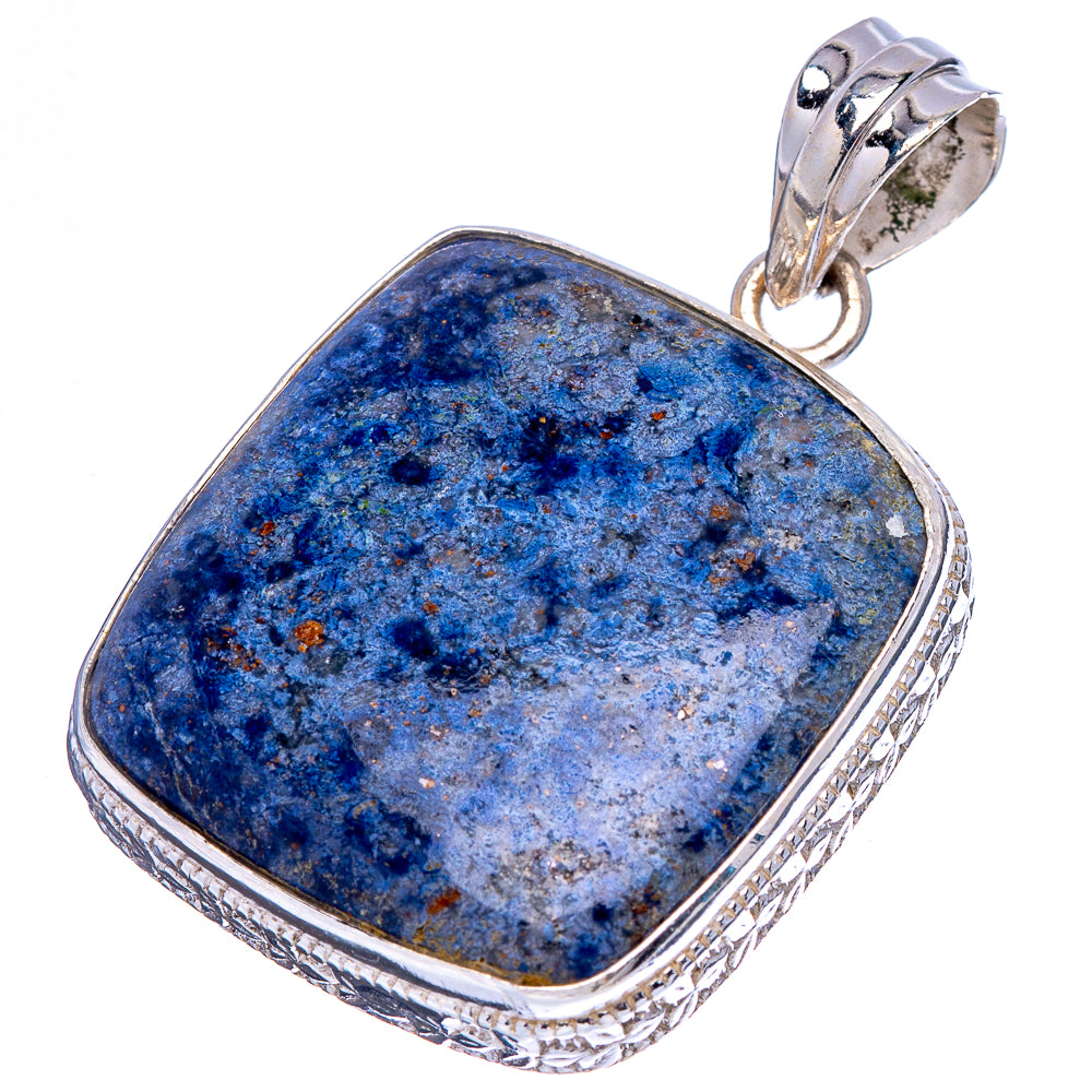 Dumortierite  Pendant 1 1/2" (.925 Sterling Silver)