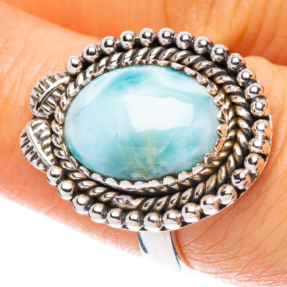 Larimar Ring Size 7.25 (925 Sterling Silver) R2261