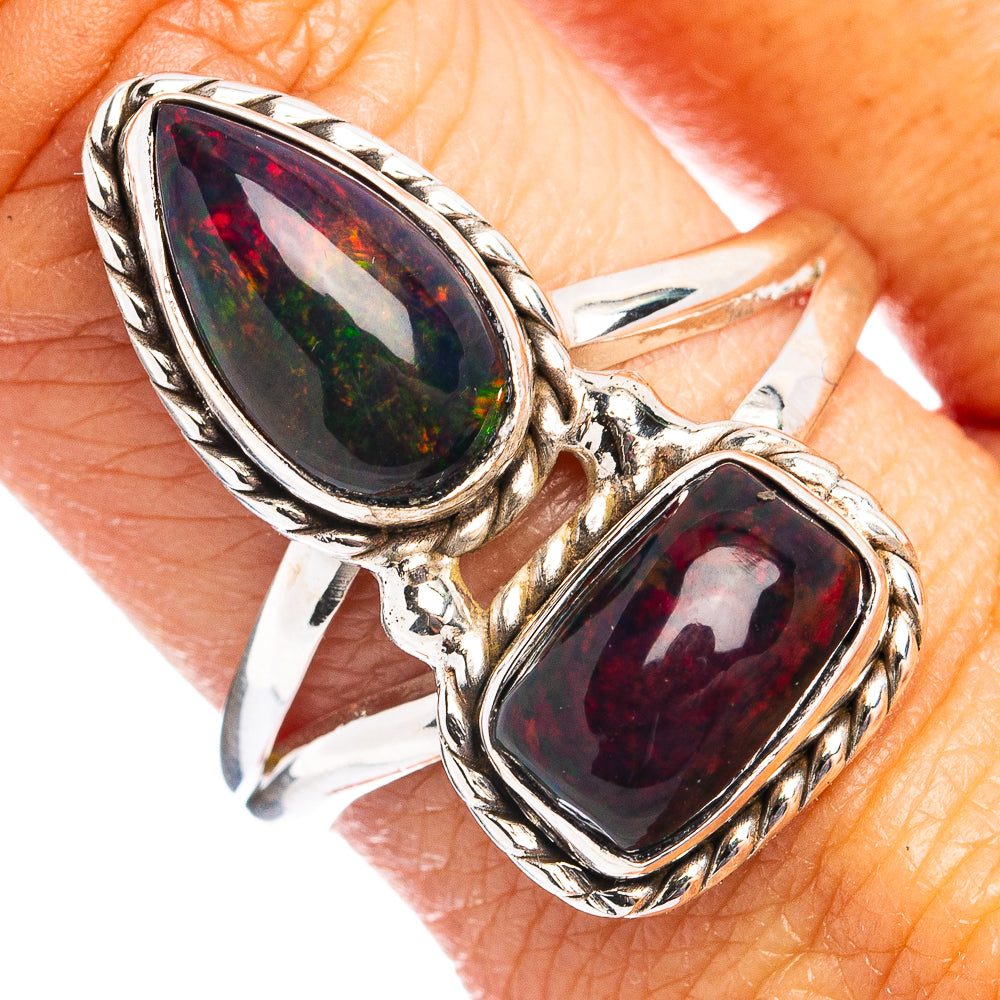 Premium Black Opal Ring Size 9.5 (.925 Sterling Silver)