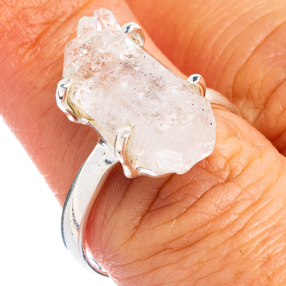 Herkimer Diamond Ring Size 7.75 (.925 Sterling Silver)