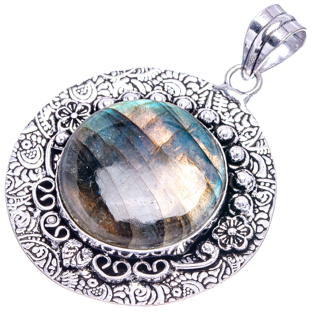 Labradorite Pendant 2 1/4" (German Silver)