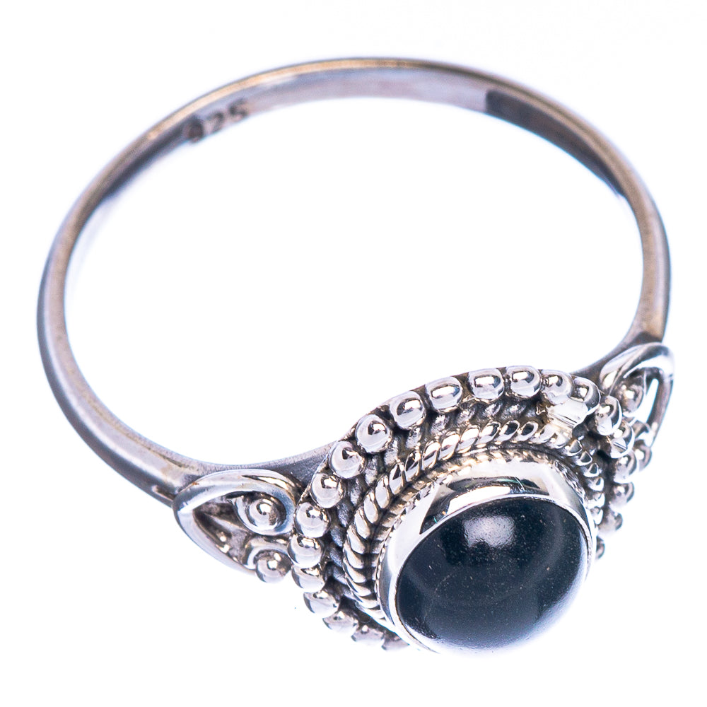 Black Onyx Dainty Ring Size 6.5 (925 Sterling Silver) R147072