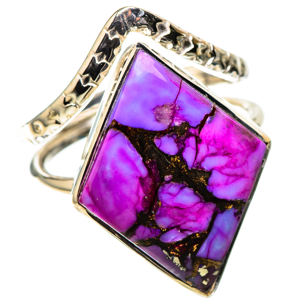 Premium Purple Copper Composite Turquoise Ring Size 6 (925 Sterling Silver) RING138123