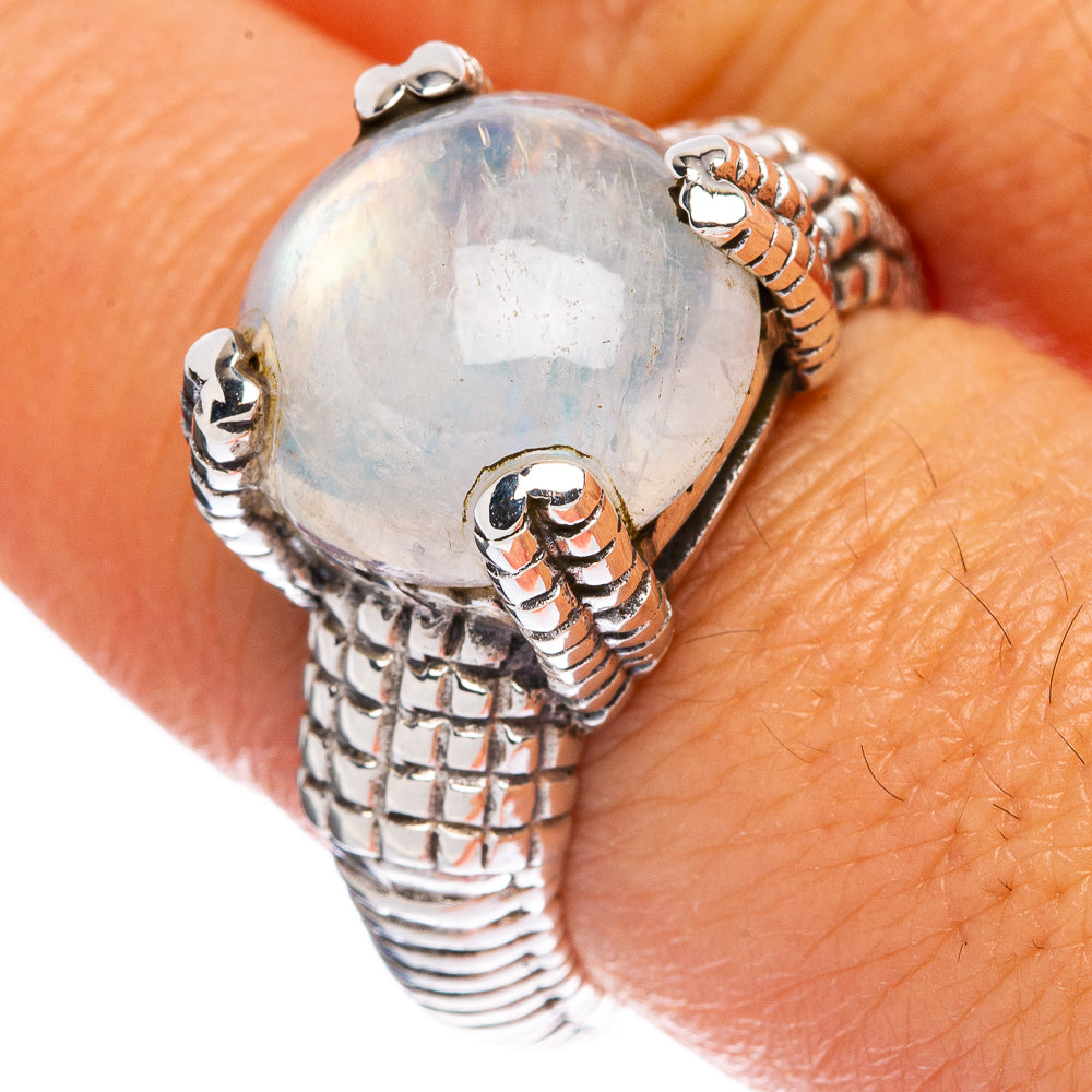 Rainbow Moonstone Ring Size 7.5 (925 Sterling Silver) R146393