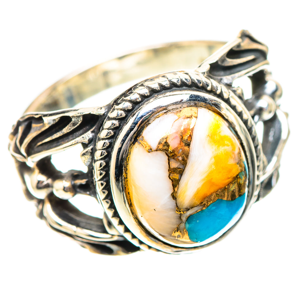 Spiny Oyster Turquoise Ring Size 7.25 (925 Sterling Silver) RING139277