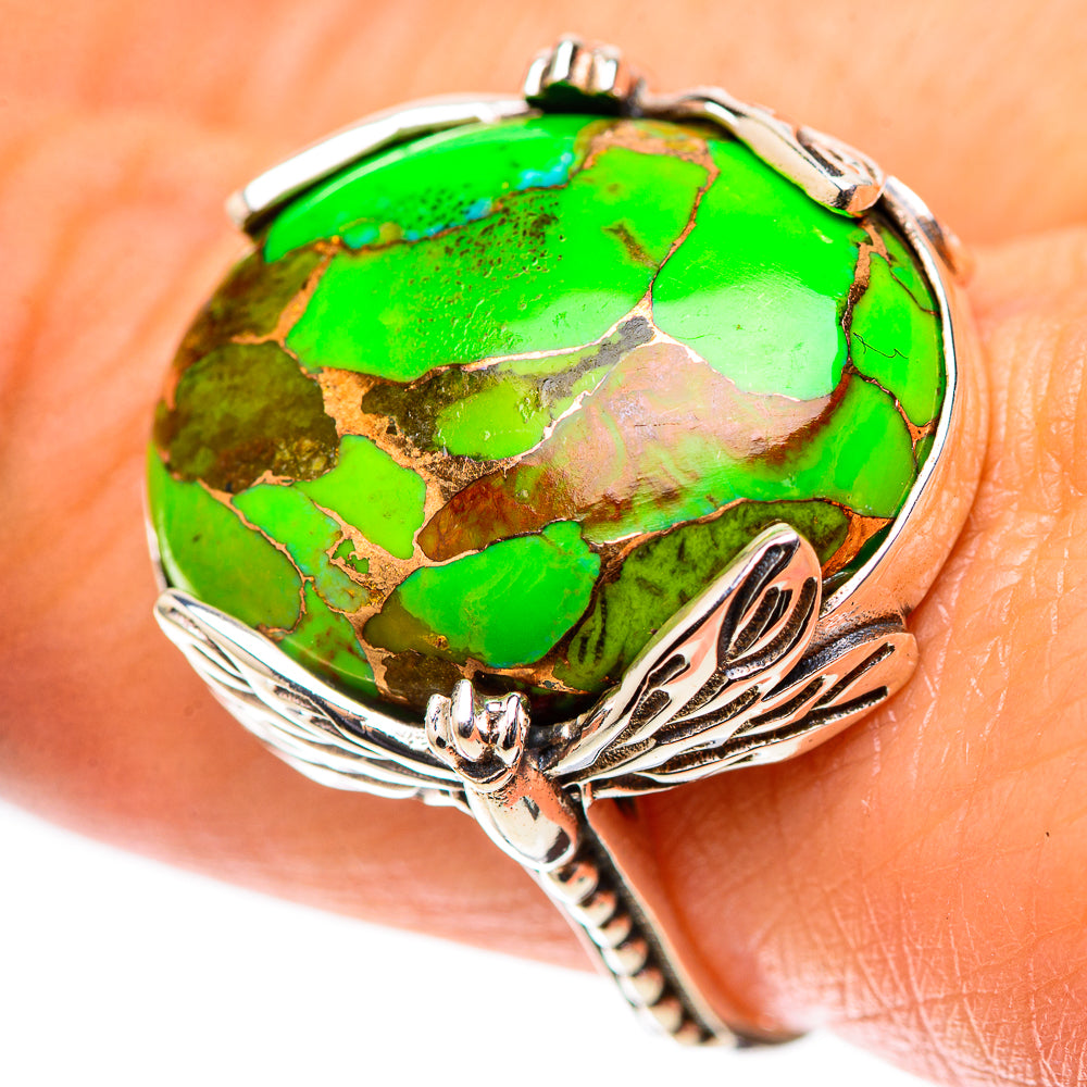 Green Copper Composite Turquoise Ring Size 9 (925 Sterling Silver) RING138380