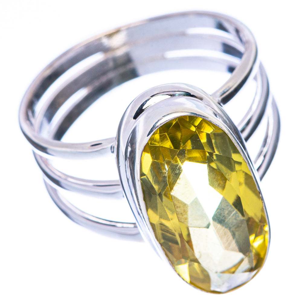 Faceted Citrine Ring Size 8.5 (925 Sterling Silver) R1706