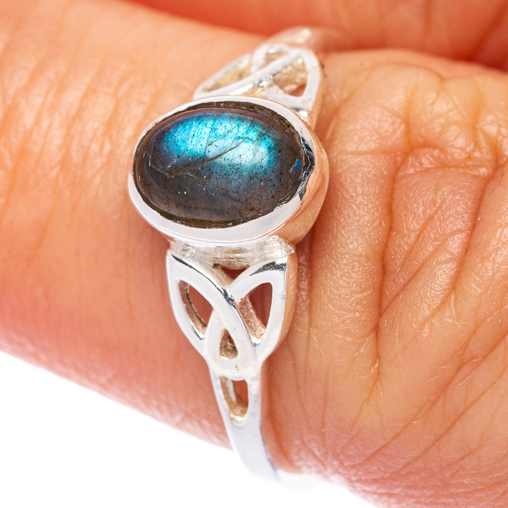Labradorite Dainty Ring Size 6 (925 Sterling Silver) R145834