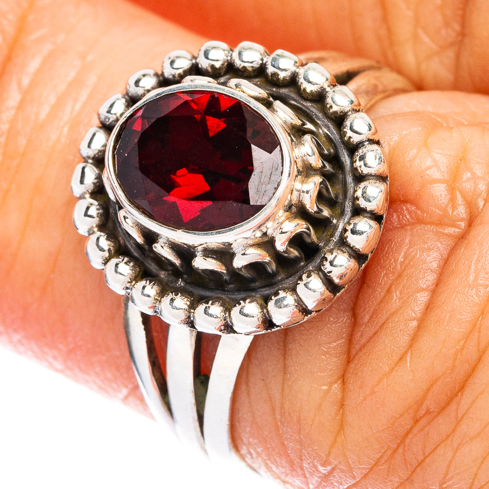 Garnet Ring Size 5.75 (925 Sterling Silver) R146921