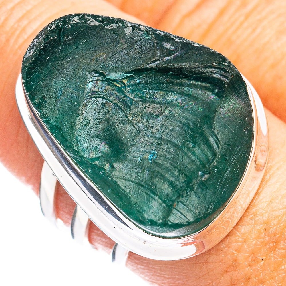 Premium Roman Glass Ring Size 8.75 (.925 Sterling Silver)