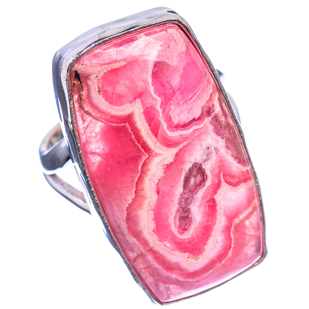 Large Rhodochrosite Stalactite Ring Size 7.5 (925 Sterling Silver) R142183