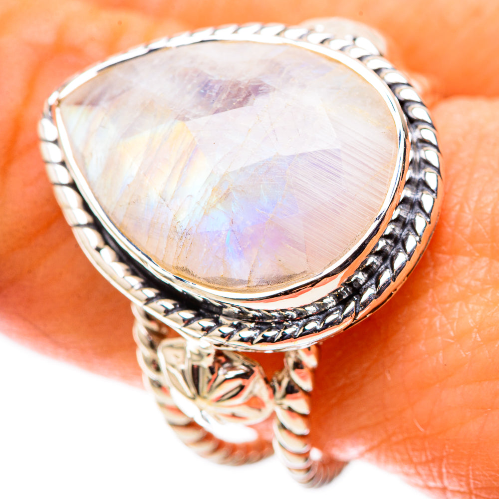Premium Rainbow Moonstone Ring Size 9 (925 Sterling Silver) RING138097