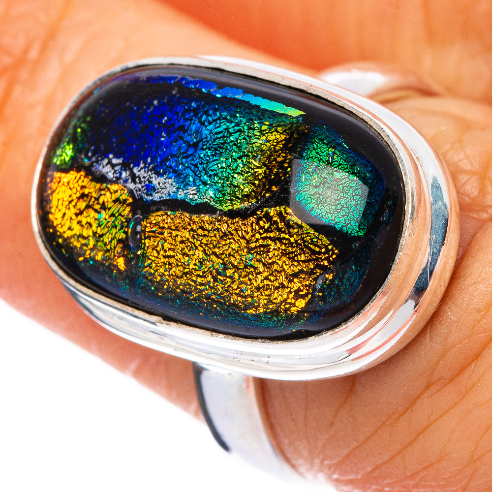 Dichroic Glass Ring Size 6.25 (925 Sterling Silver) R146159