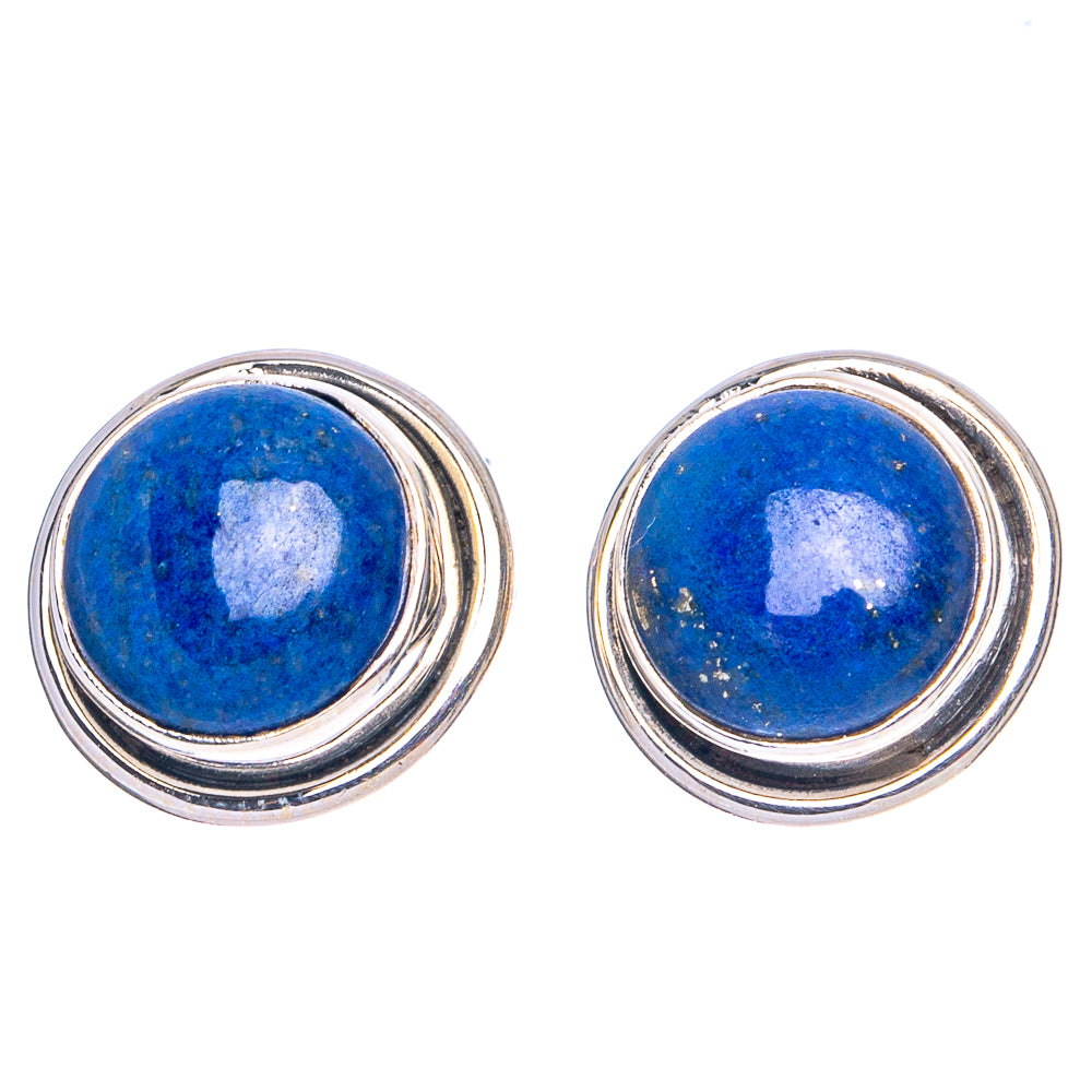 Lapis Lazuli Earrings 1/2" (.925 Sterling Silver)