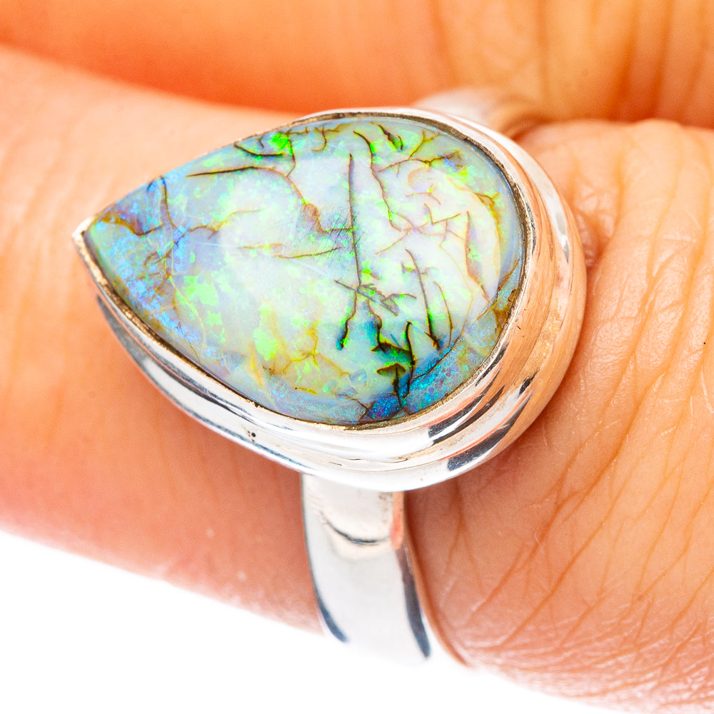 Rare Sterling Opal Ring Size 7 (925 Sterling Silver) R4377