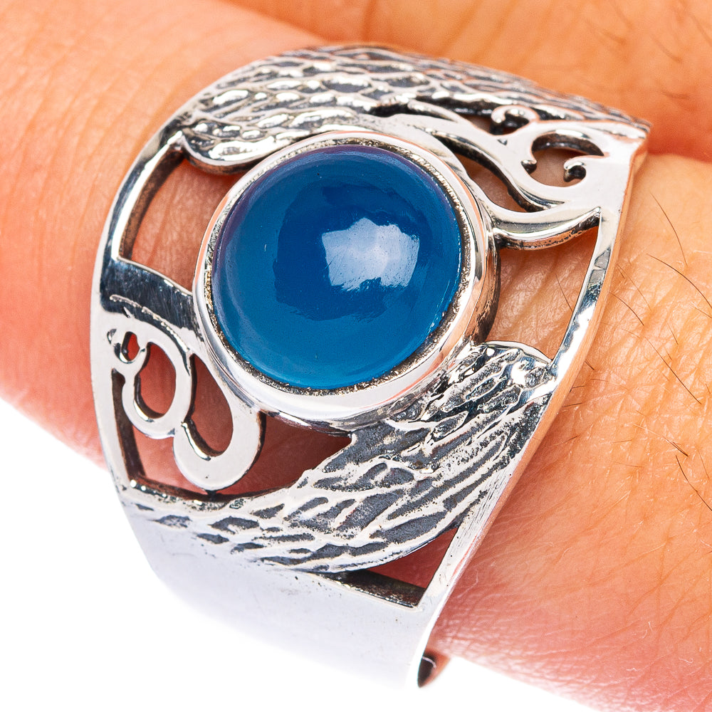 Aqua Chalcedony Ring Size 10 (925 Sterling Silver) R144386