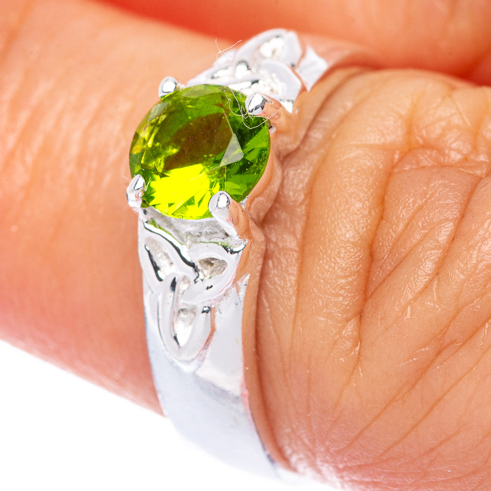 Peridot Dainty Ring Size 6 (925 Sterling Silver) R145818