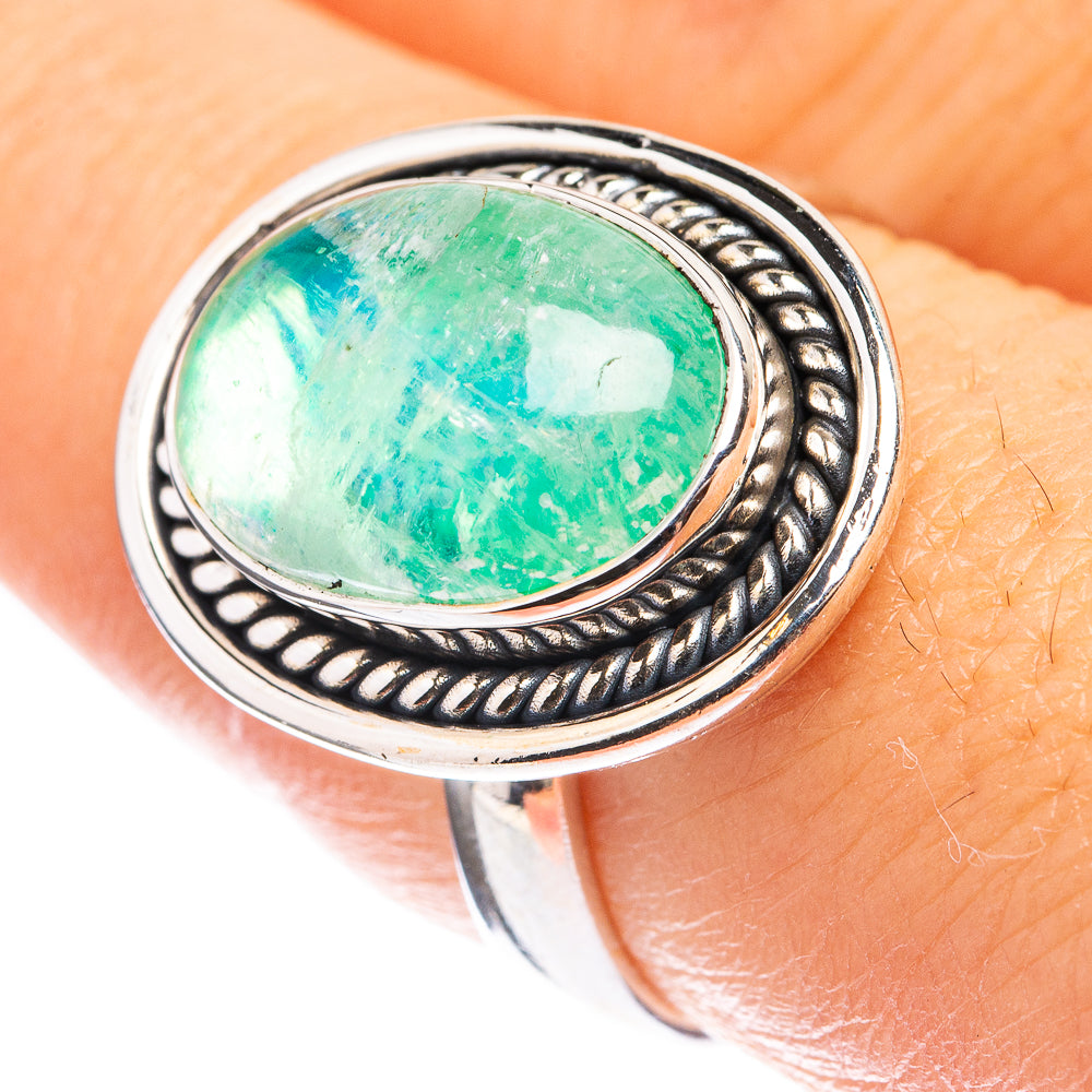 Green Moonstone Ring Size 8.25 (925 Sterling Silver) R142805