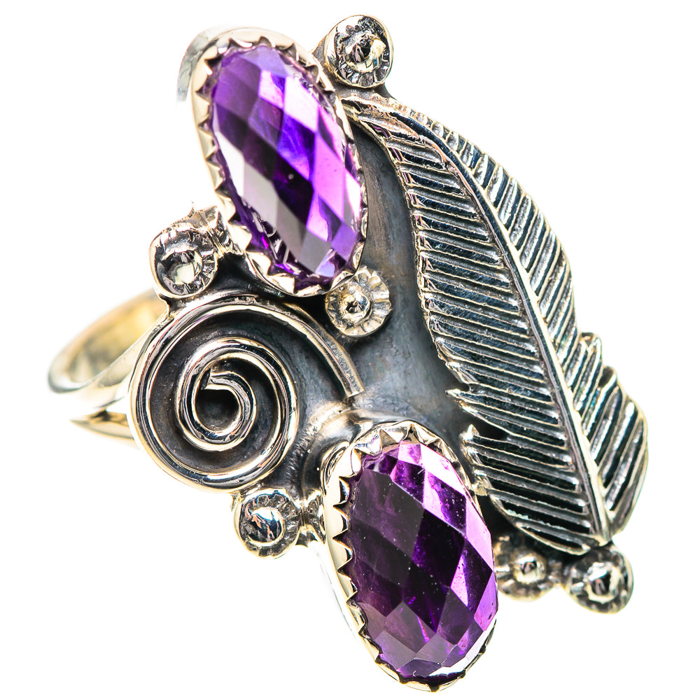 Faceted Amethyst Ring Size 8.5 (925 Sterling Silver) RING138755