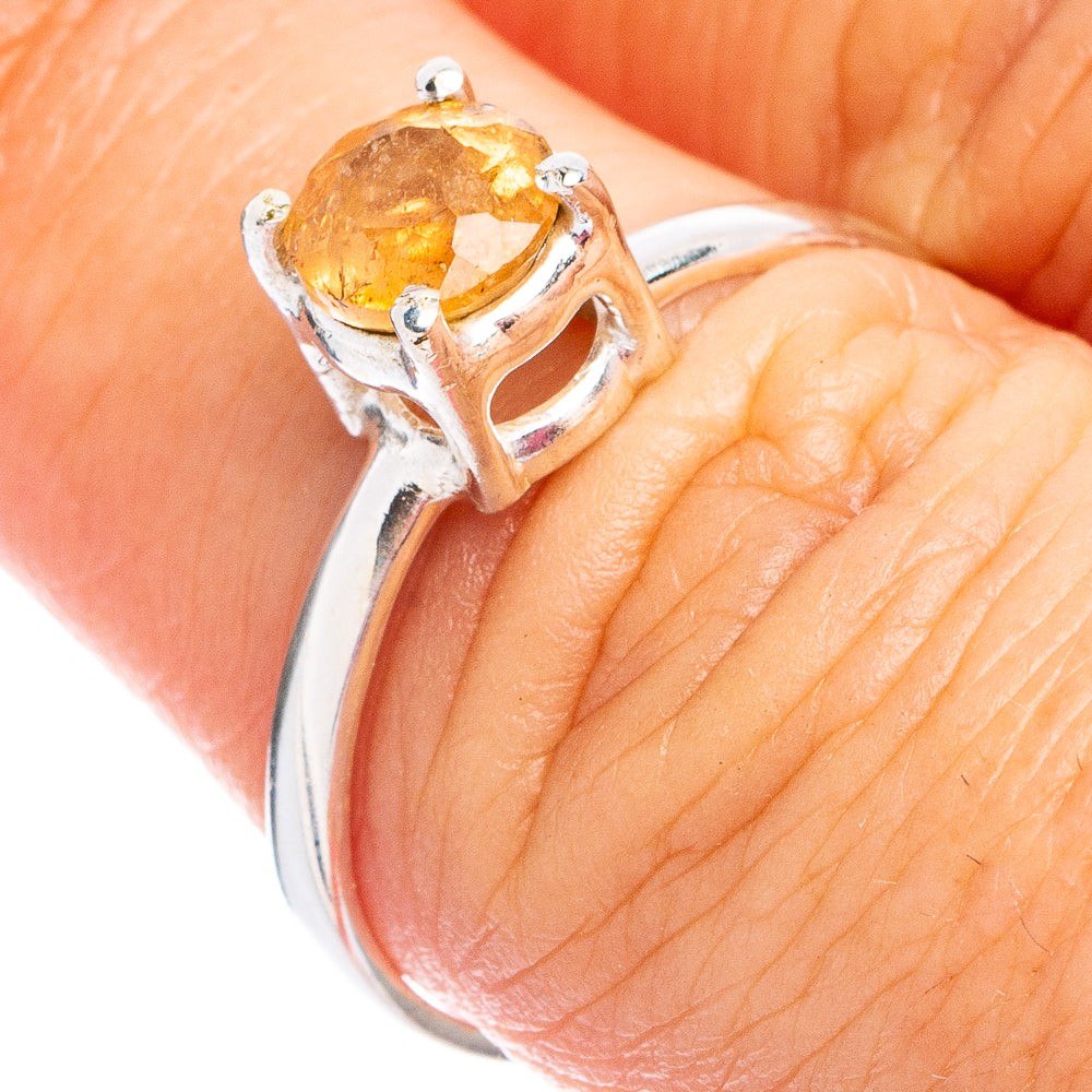 Rare Imperial Topaz Ring Size 7.5 (.925 Sterling Silver)