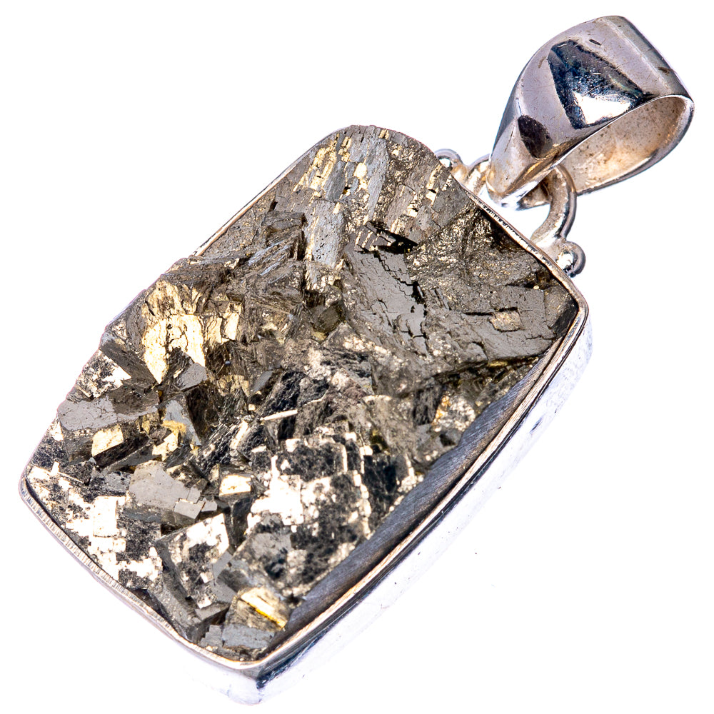 Rough Pyrite Pendant 1 1/4" (925 Sterling Silver) P40844