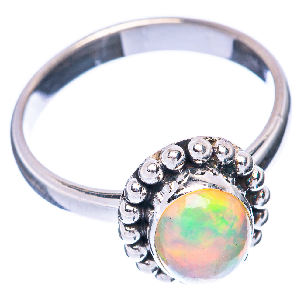 Rare Ethiopian Opal Ring Size 7.75 (925 Sterling Silver) R2055