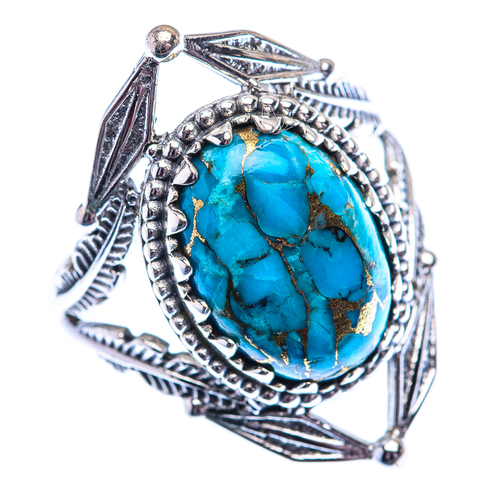 Blue Copper Composite Turquoise 925 Sterling Silver Ring Size 8.5 (925 Sterling Silver) RING140307