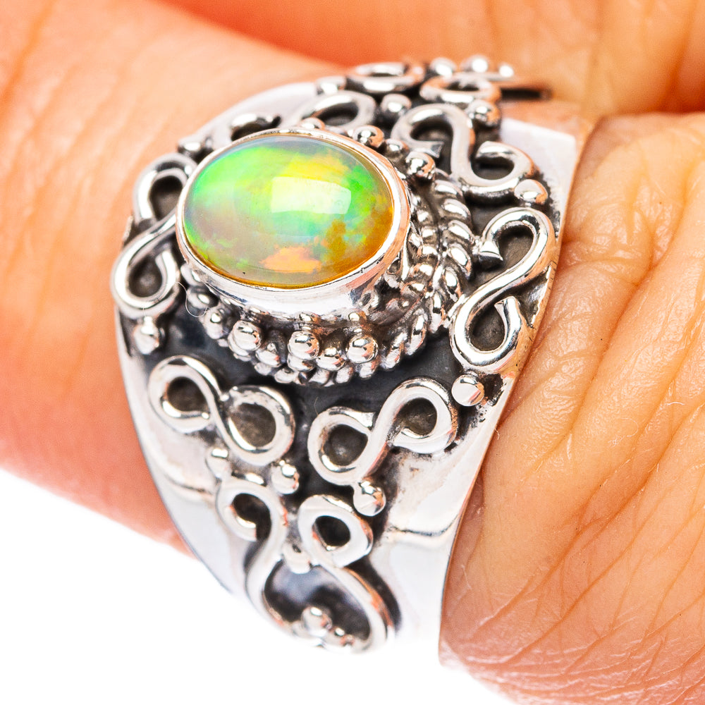 Rare Ethiopian Opal Ring Size 6.75 (925 Sterling Silver) R4331