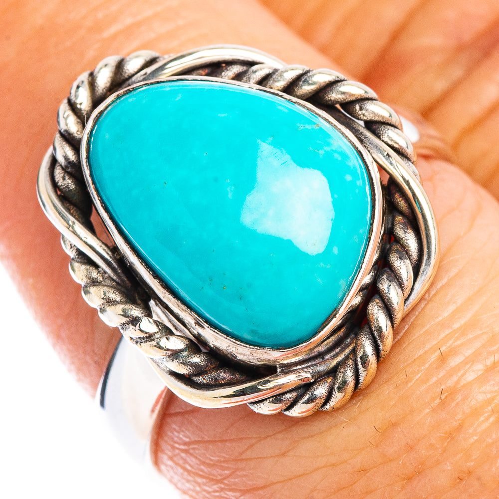 Rare Kingman Turquoise Ring Size 7.75 (.925 Sterling Silver)