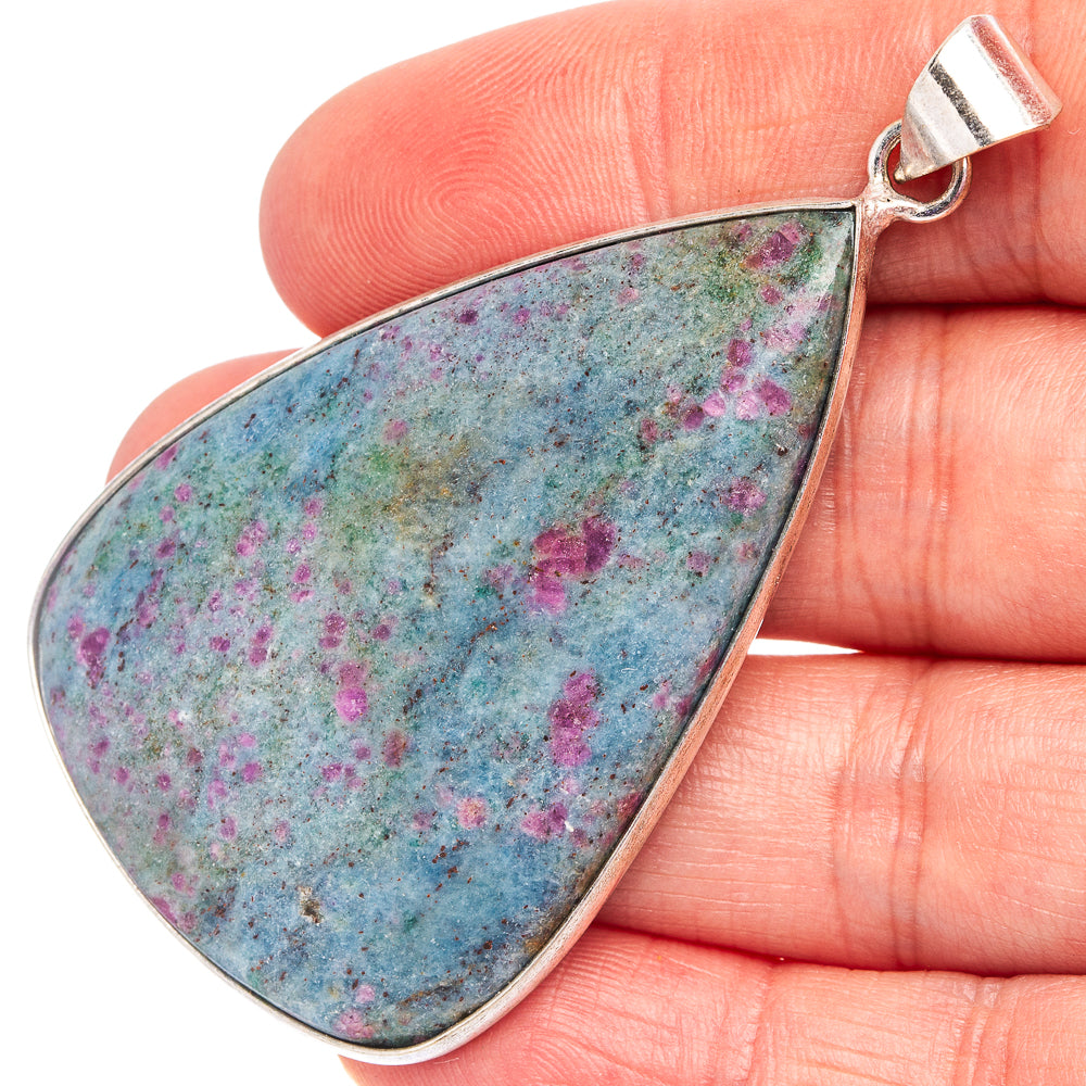 Ruby In Kyanite Pendant 2 1/2" (Silver Plated)