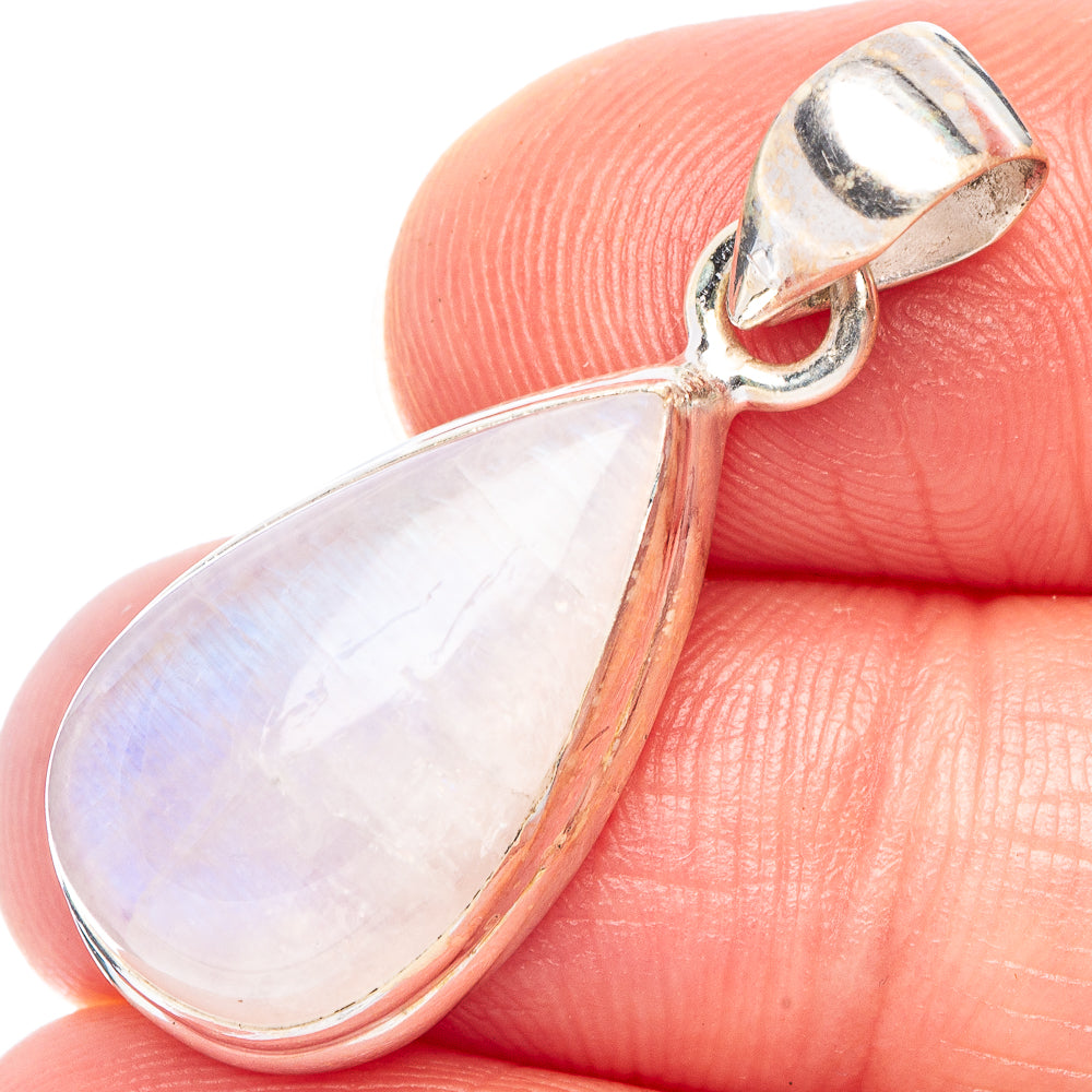 Rainbow Moonstone Pendant 1 1/4" (925 Sterling Silver) P44290