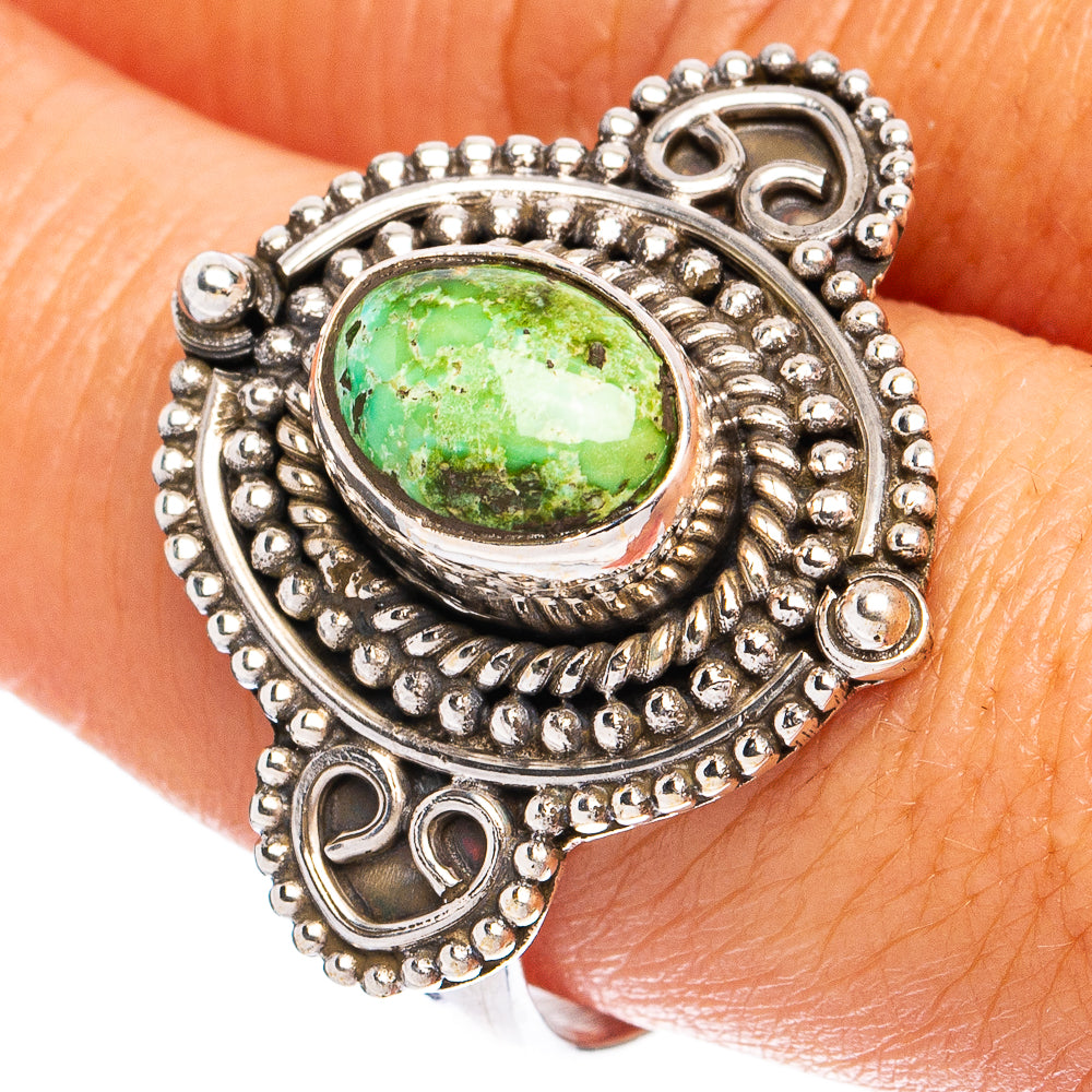 Rare Sonoran Gold Turquoise Ring Size 9 (925 Sterling Silver) R8599