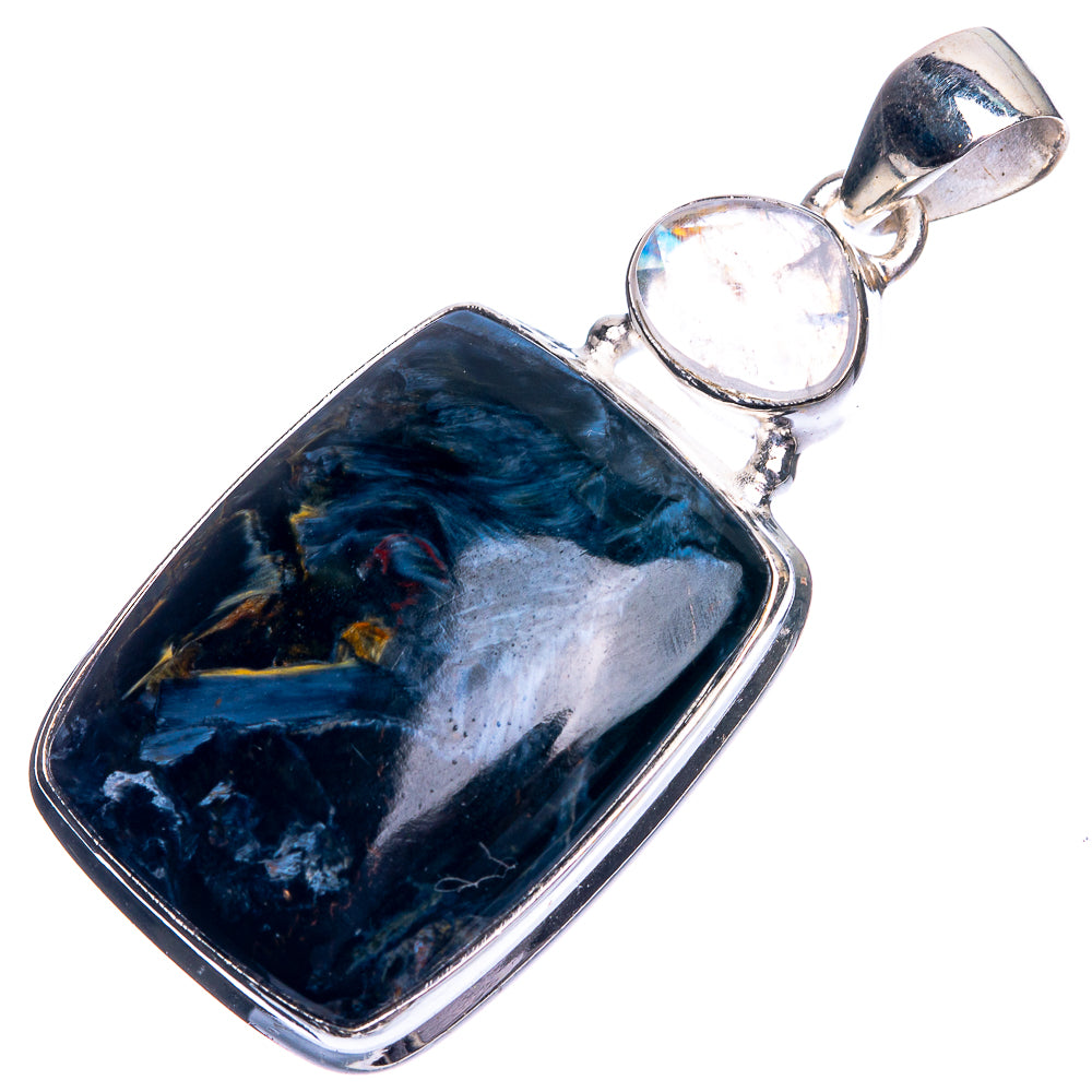 Pietersite, Rainbow Moonstone Pendant 1 3/4" (925 Sterling Silver) P39168