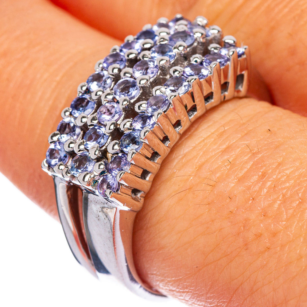 Rare Faceted Tanzanite Ring Size 9 (925 Sterling Silver) R1271