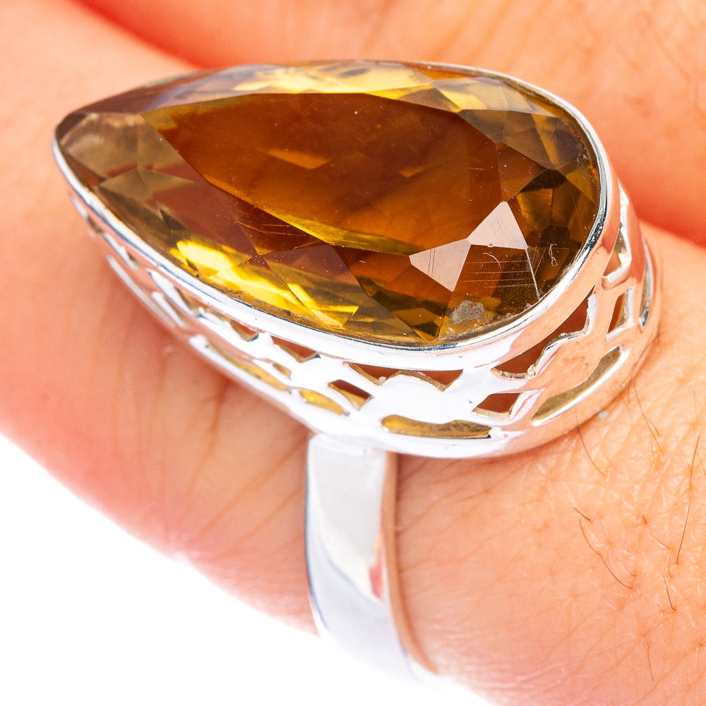 Faceted Citrine Ring Size 8 (925 Sterling Silver) R144395