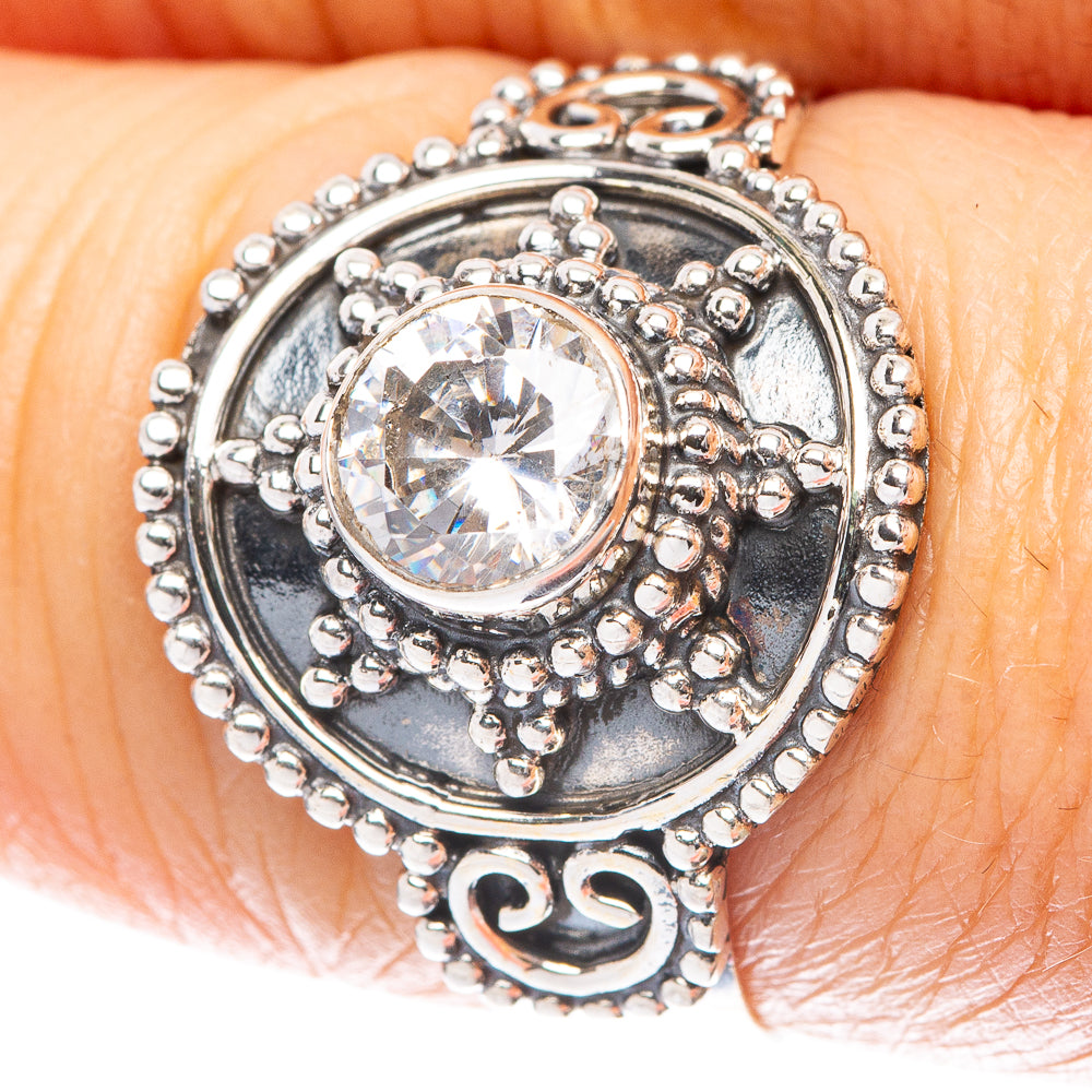 White Quartz Ring Size 8 (925 Sterling Silver) R5560