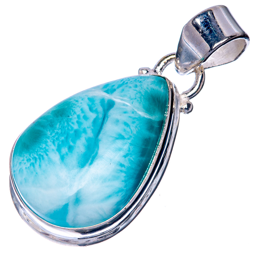 Larimar Pendant 1 3/8" (925 Sterling Silver) P40839