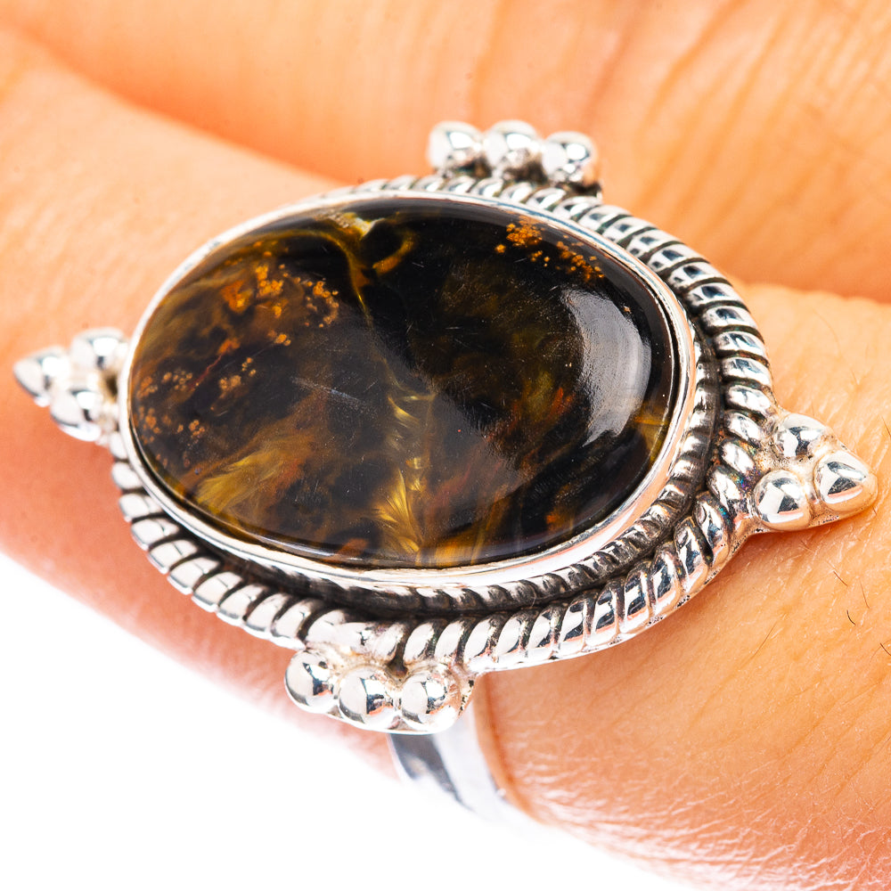 Golden Pietersite Ring Size 7.5 (925 Sterling Silver) R142662