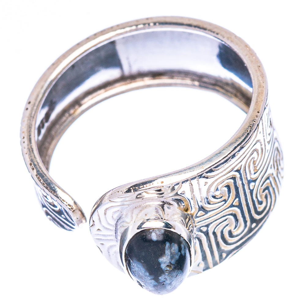 Snowflake Obsidian Ring Size 6.5 (925 Sterling Silver) R147015