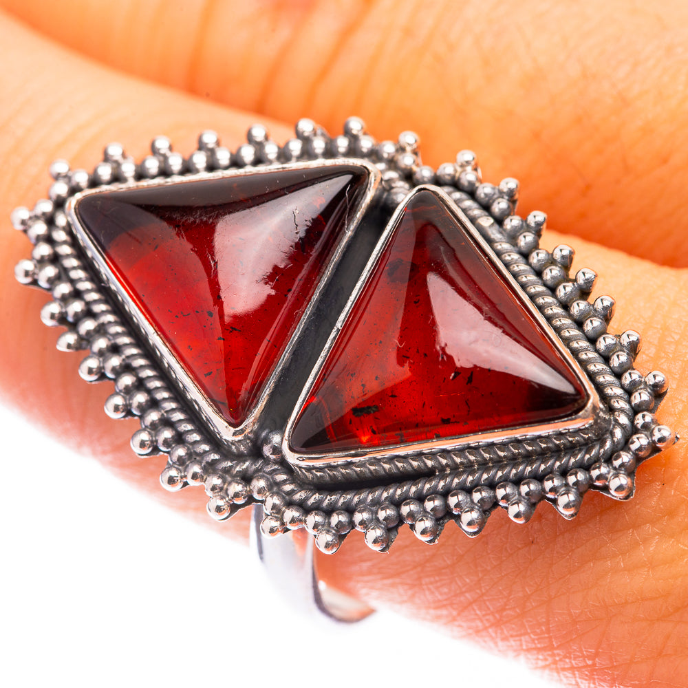 Large Baltic Amber Ring Size 10 (925 Sterling Silver) R141366