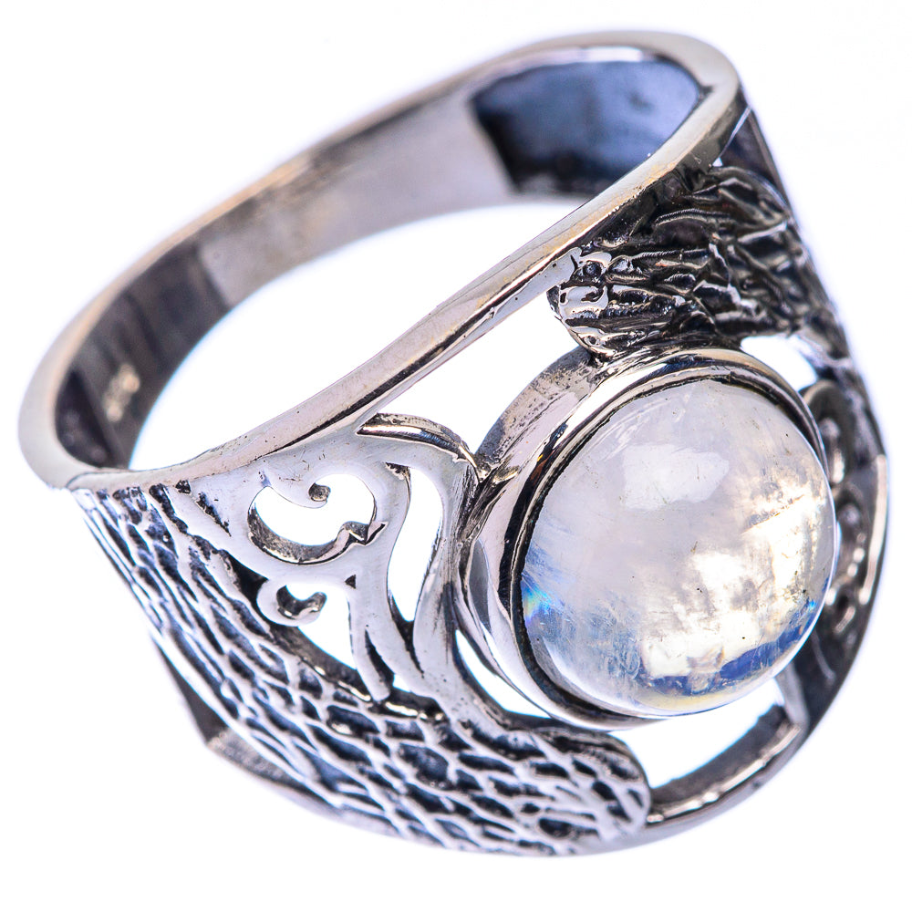 Rainbow Moonstone Ring Size 9 (925 Sterling Silver) R141144