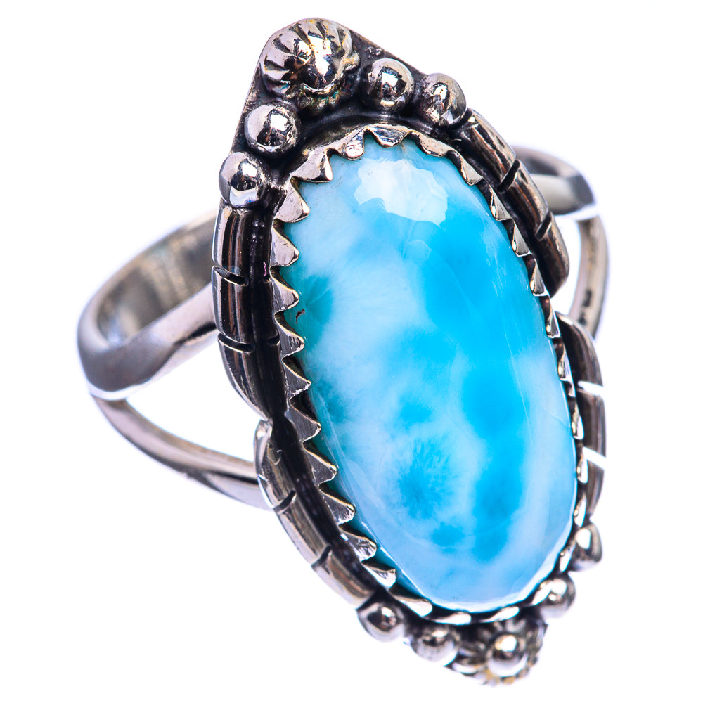 Larimar 925 Sterling Silver Ring Size 7.5