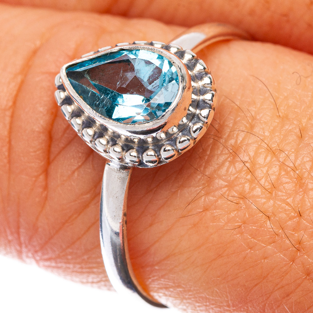 Blue Topaz Dainty Ring Size 9 (925 Sterling Silver) R145079