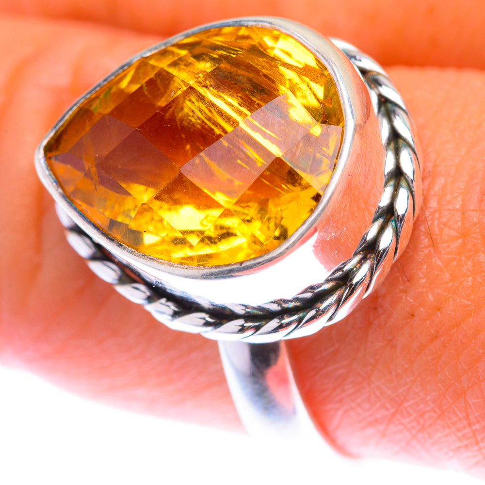 Faceted Citrine Ring Size 9.25 (925 Sterling Silver) RING139922