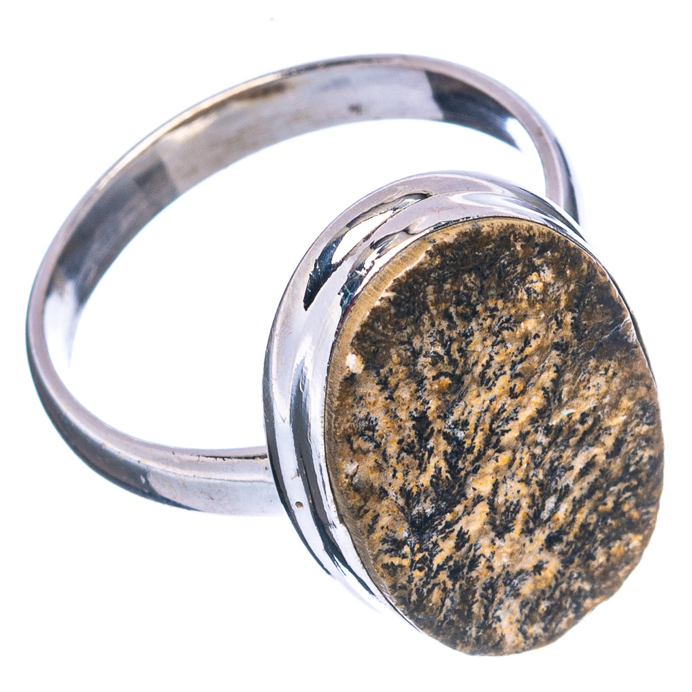 Germany Psilomelane Dendrite Ring Size 10 (.925 Sterling Silver)