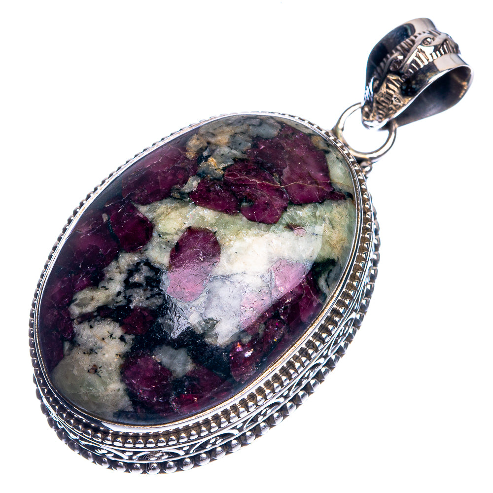 Russian Eudialyte 925 Sterling Silver Pendant 1 7/8"