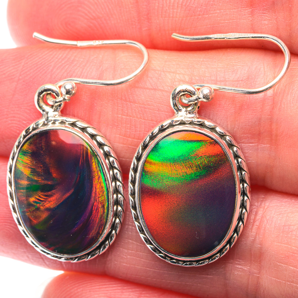 Aura Opal Earrings 1 3/8" (925 Sterling Silver) EARR432148