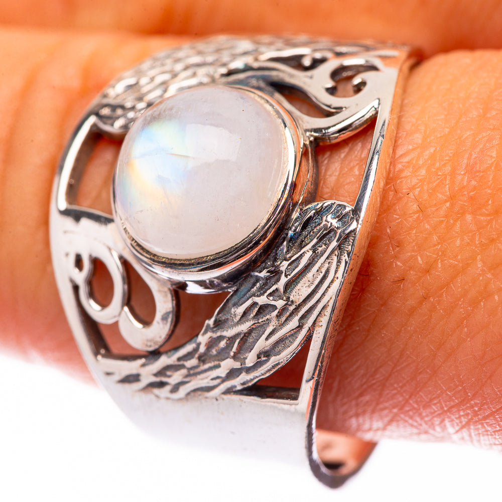 Rainbow Moonstone Ring Size 10.75 (925 Sterling Silver) R140524