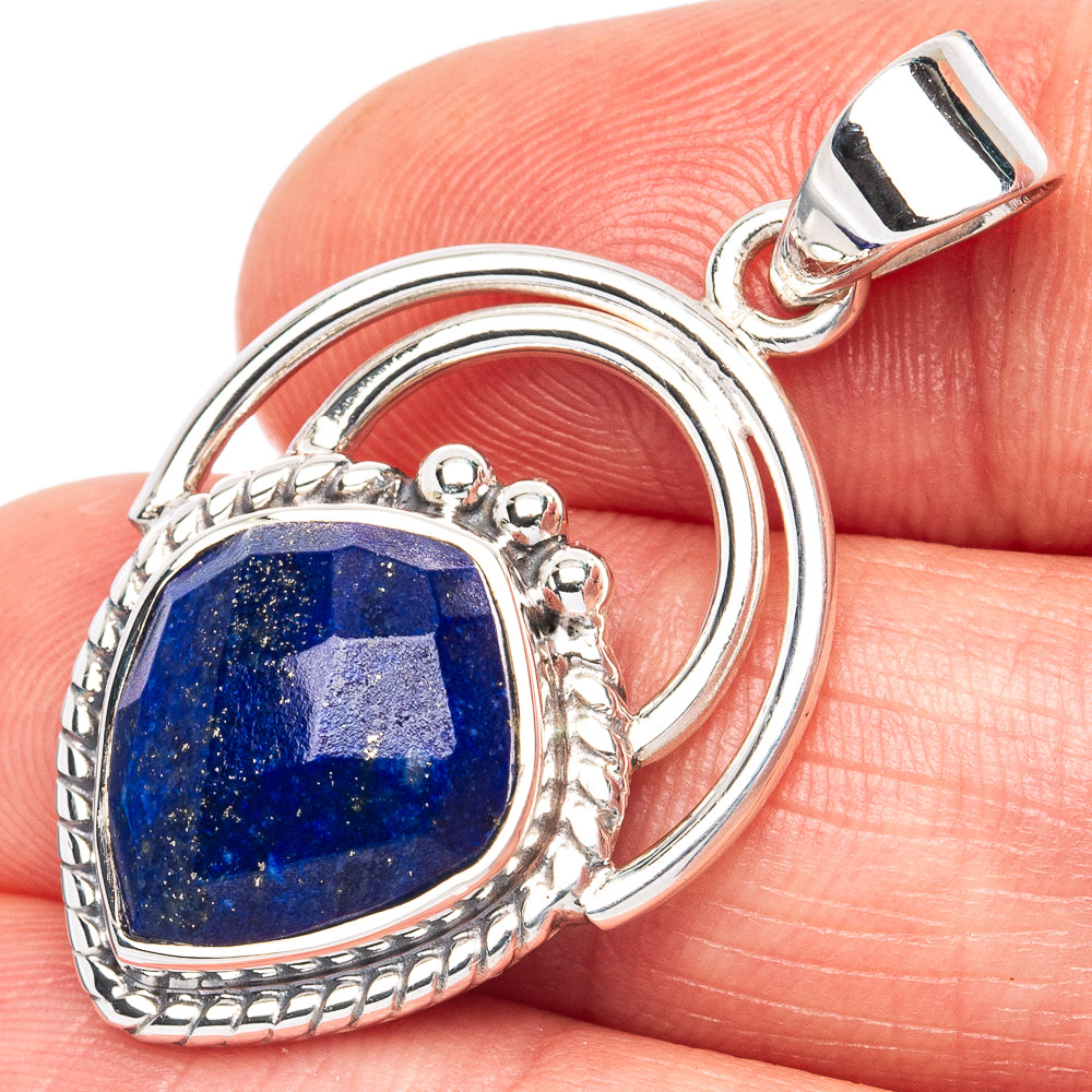 Premium Lapis Lazuli Pendant 1 3/8" (925 Sterling Silver) P44675
