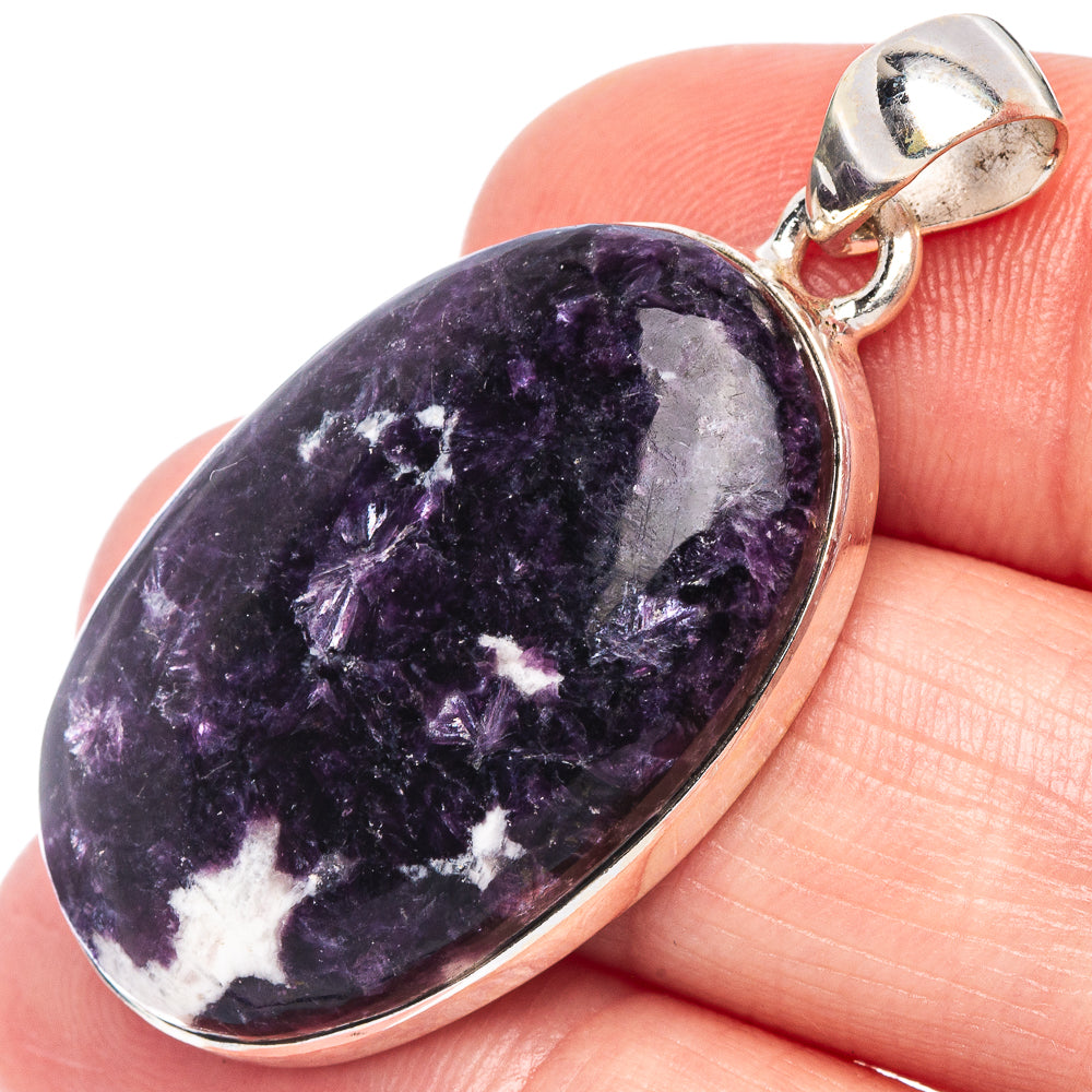 Lepidolite Pendant 1 5/8" (925 Sterling Silver) P44564